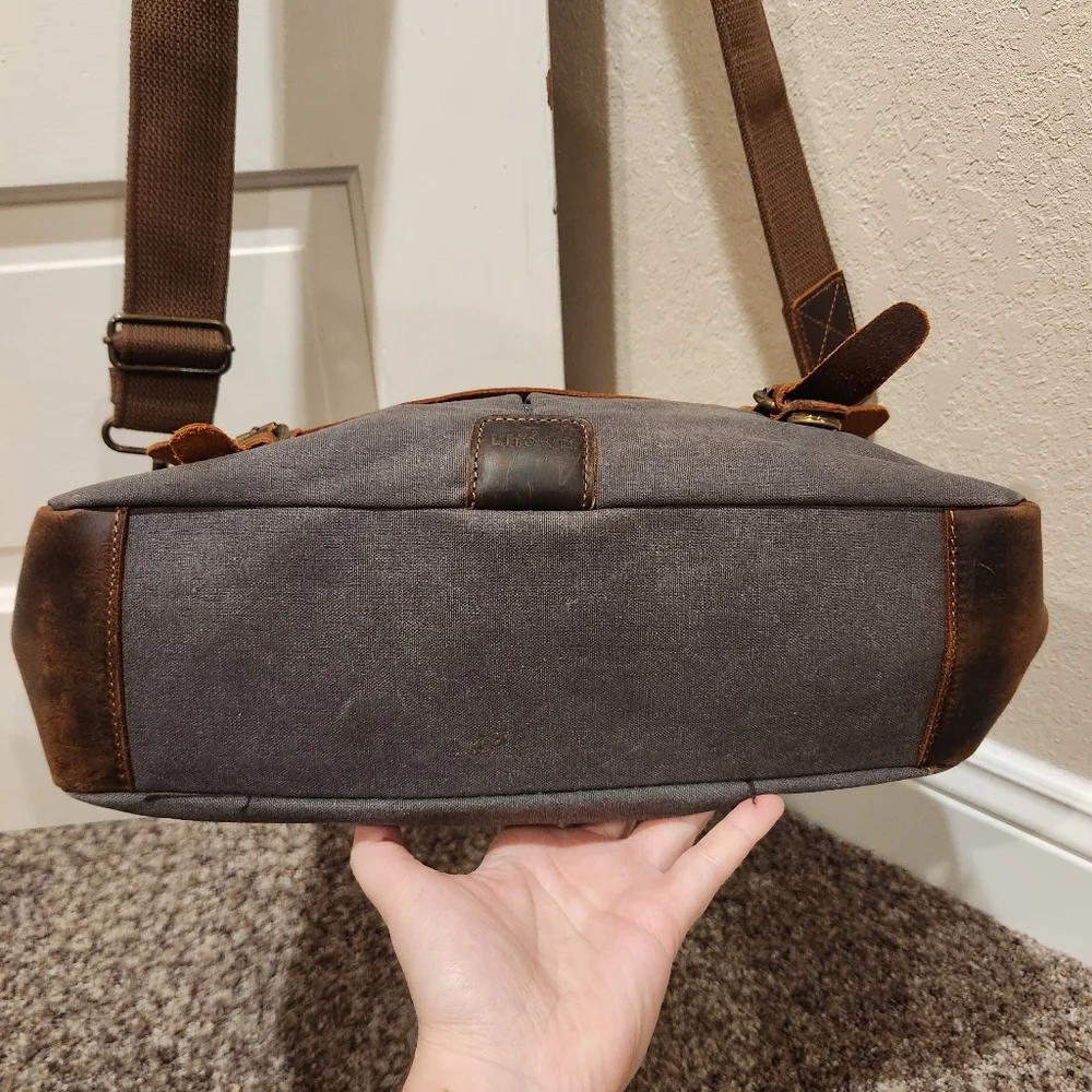 Lifewit Messenger Leather Bag Computer Bag Office